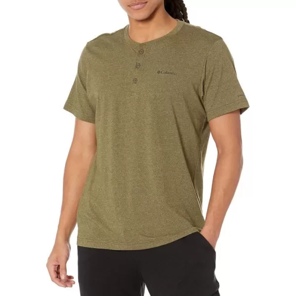 imageColumbia Mens Thistletown Hills Short Sleeve HenleyOlive Green Heather