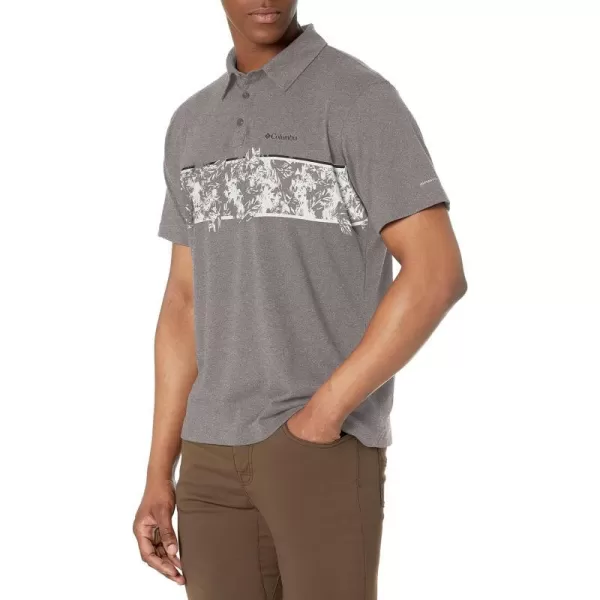 imageColumbia Mens Thistletown Hills Stripe PoloCity Grey Heather