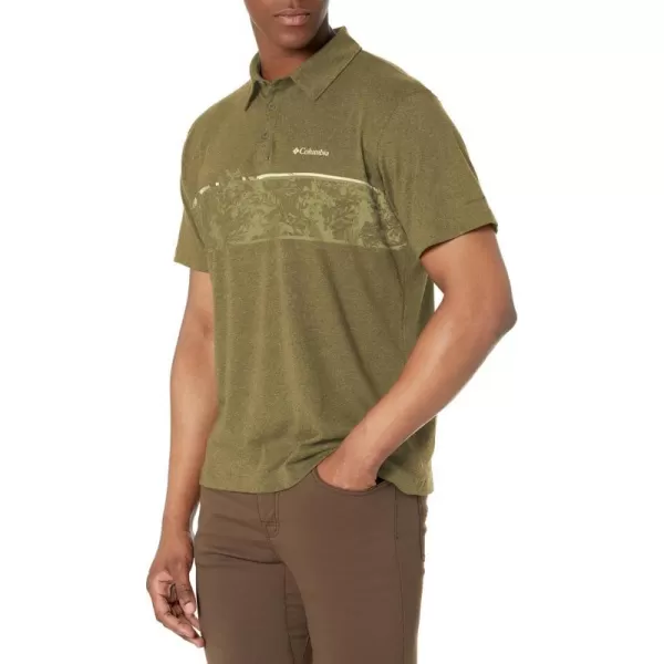 imageColumbia Mens Thistletown Hills Stripe PoloOlive Green Heather