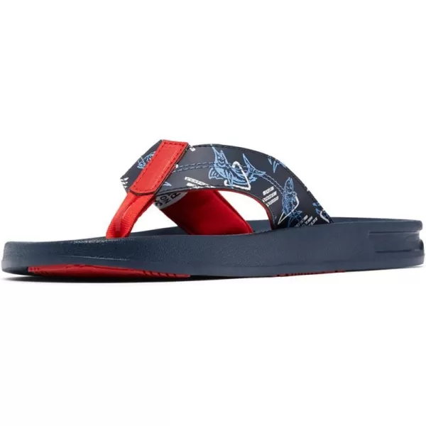 imageColumbia Mens Tidal Ray PFG Flip Sport SandalCollegiate NavySpark Red