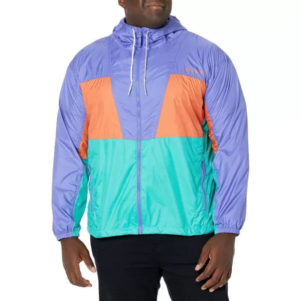 imageColumbia Mens Trail Traveler WindbreakerBright AquaDesert OrangePurple Lotus