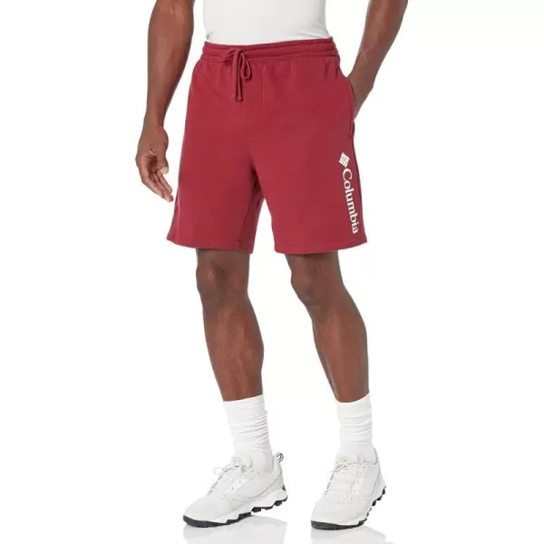 imageColumbia Mens Trek ShortRed JasperWhite Vertical Logo