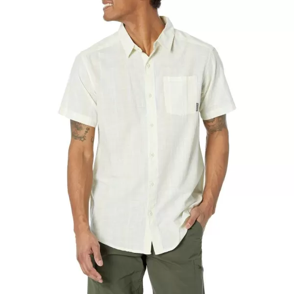 imageColumbia Mens Under Exposure Yarn Dye Short Sleeve ShirtIce Green Blocky Stripe