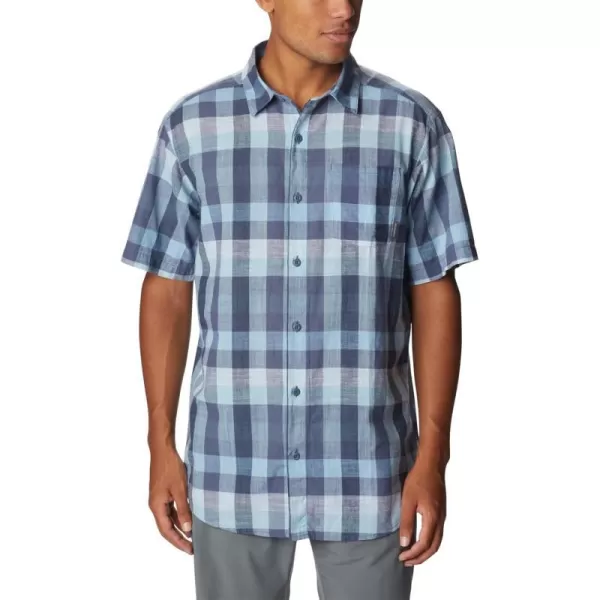 imageColumbia Mens Under Exposure Yarn Dye Short Sleeve ShirtJet Stream Buffalo