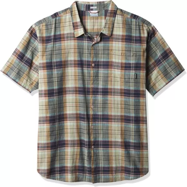 imageColumbia Mens Under Exposure Yarn Dye Short Sleeve ShirtMocha Madras