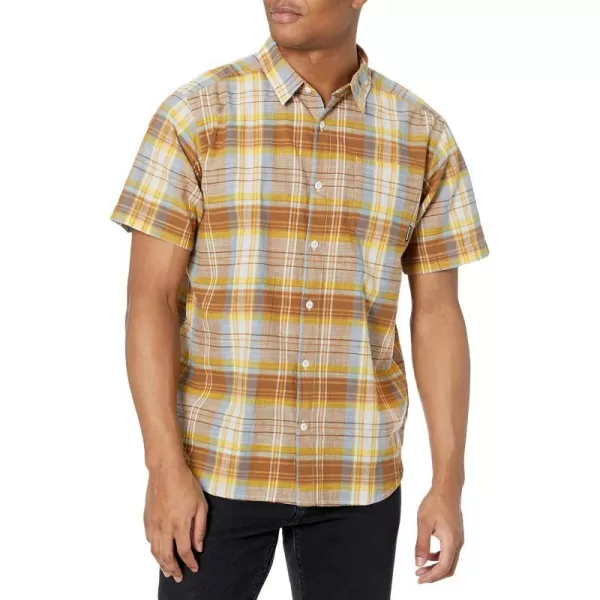 imageColumbia Mens Under Exposure Yarn Dye Short Sleeve ShirtWalnut Madras
