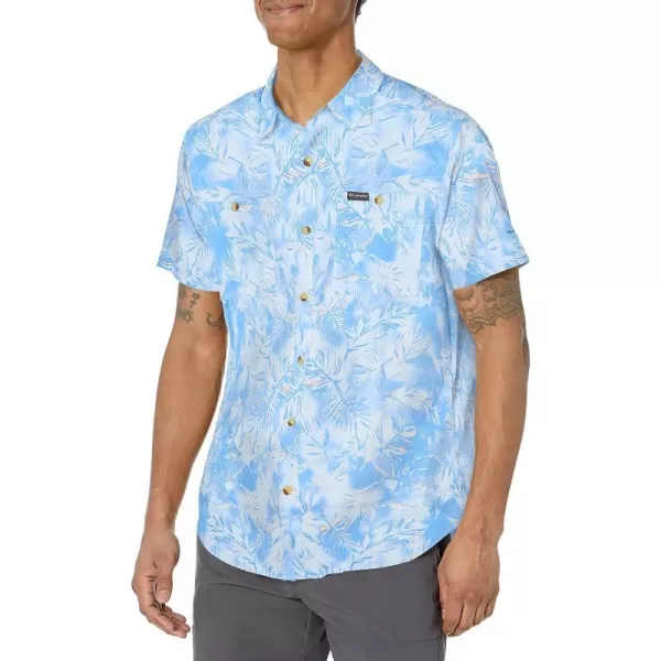 imageColumbia Mens Utilizer Printed Woven Short Sleeve Jet Stream Sketchy Paradise LargeColumbia Mens Utilizer Printed Woven Short Sleeve Jet Stream Sketchy Paradise Large
