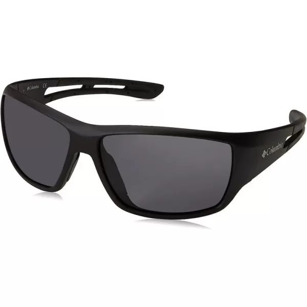 imageColumbia Mens Utilizer Wrap SunglassesMatte BlackSmoke Polarized