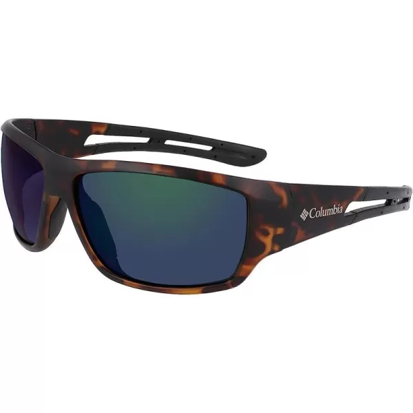 imageColumbia Mens Utilizer Wrap SunglassesMatte Tort amp Black Green Mirror