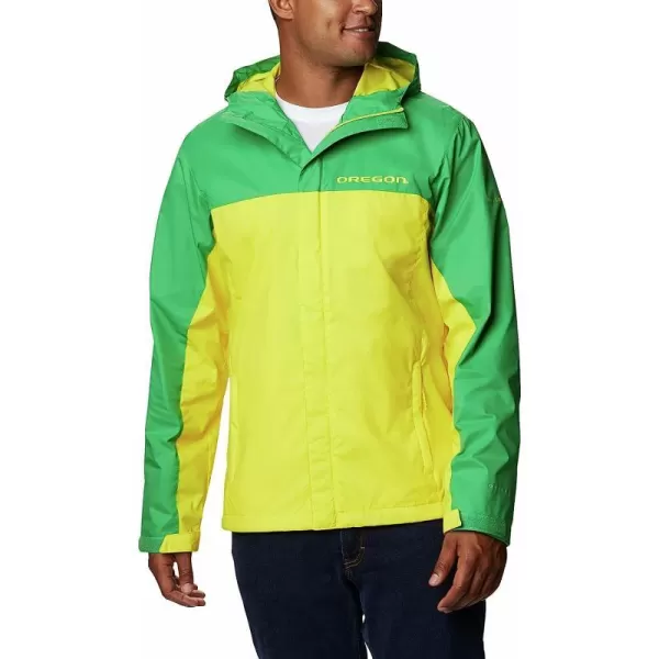 imageColumbia NCAA mens Glennaker Storm JacketOregon Ducks Uo  Fuse Green Yellow Glo