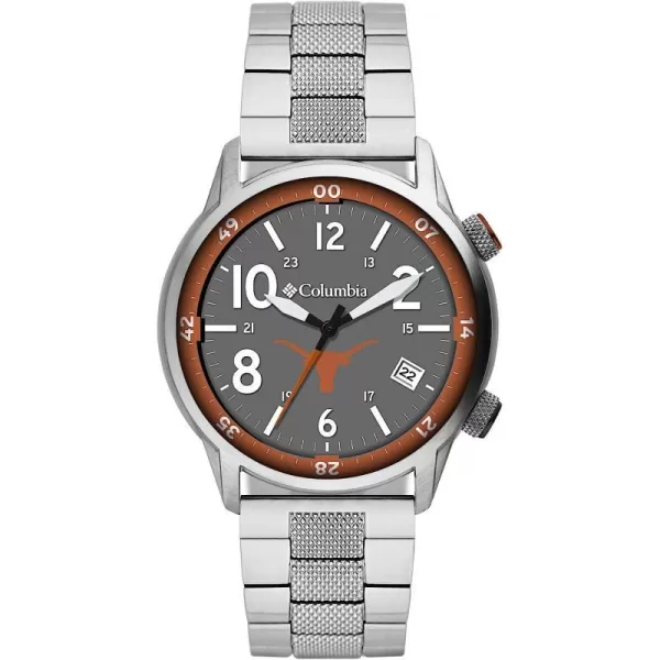 imageColumbia OUTBACKER Texas Longhorns Mens Stainless Steel Watch with Stainless Steel BraceletColumbia OUTBACKER Texas Longhorns Mens Stainless Steel Watch with Stainless Steel Bracelet