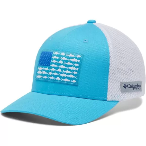 imageColumbia PFG Mesh Canada Fish Flag StretchFit HatAtollWhite