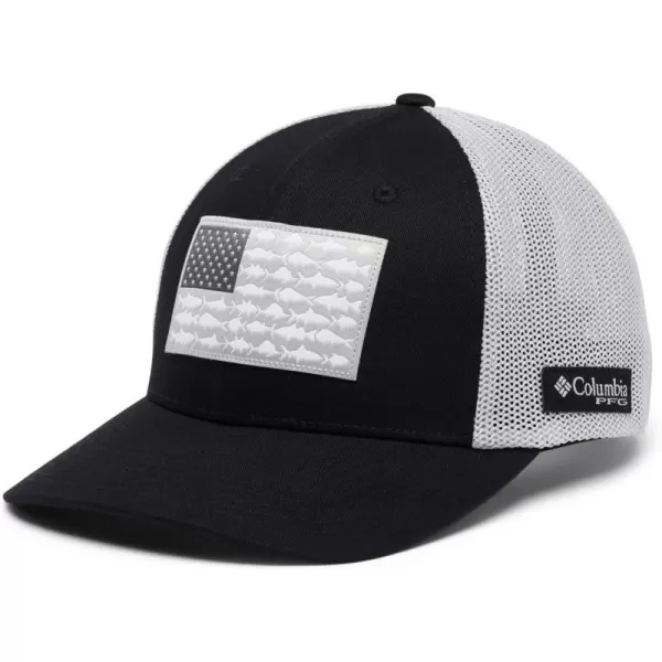 imageColumbia PFG Mesh Canada Fish Flag StretchFit HatBlack  Cool Grey