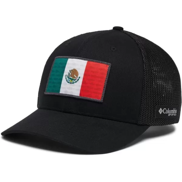 imageColumbia PFG Mesh Canada Fish Flag StretchFit HatBlackBlackMexico Fish Flag