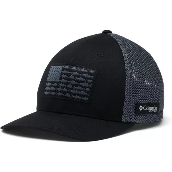 imageColumbia PFG Mesh Canada Fish Flag StretchFit HatBlackGraphite