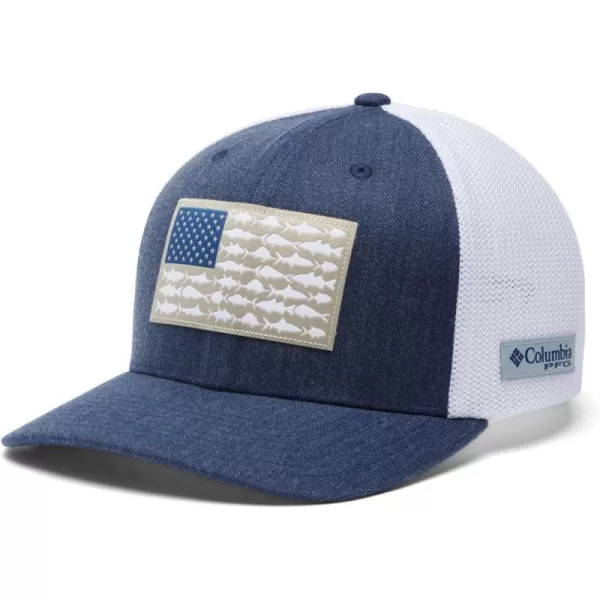 imageColumbia PFG Mesh Canada Fish Flag StretchFit HatCarbon HeatherUS Fish Flag