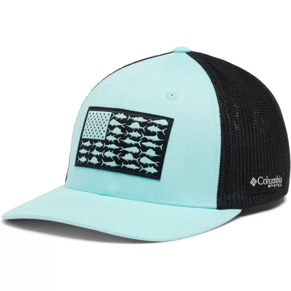 imageColumbia PFG Mesh Canada Fish Flag StretchFit HatGulf StreamBlackOffshore Slam Flag