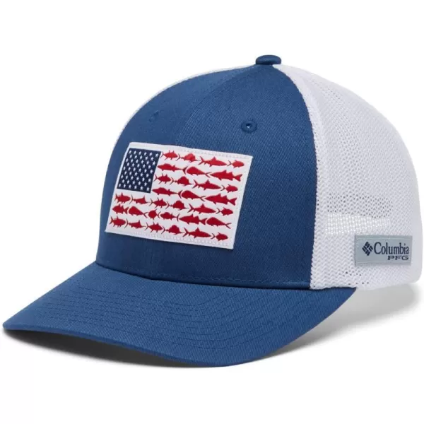 imageColumbia PFG Mesh Canada Fish Flag StretchFit HatNight TideWhite
