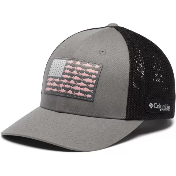 imageColumbia PFG Mesh Canada Fish Flag StretchFit HatTitaniumBlack