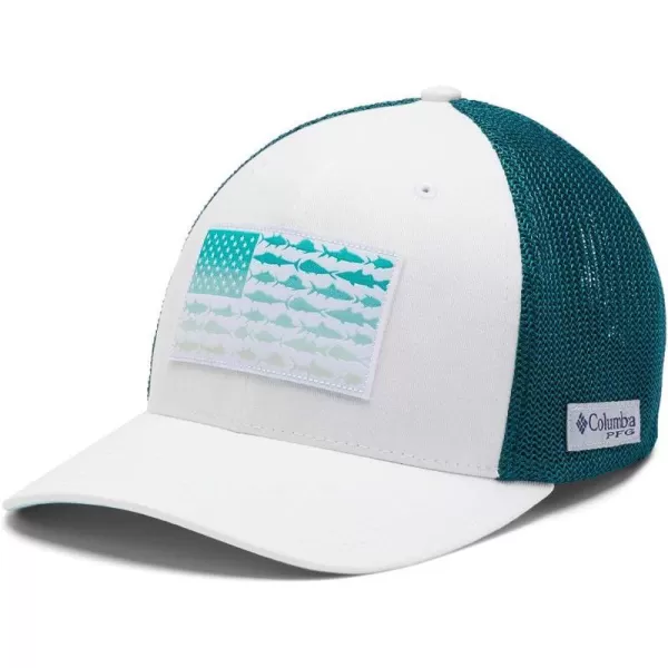 White, Aegean Blue, Fade Fish Flag