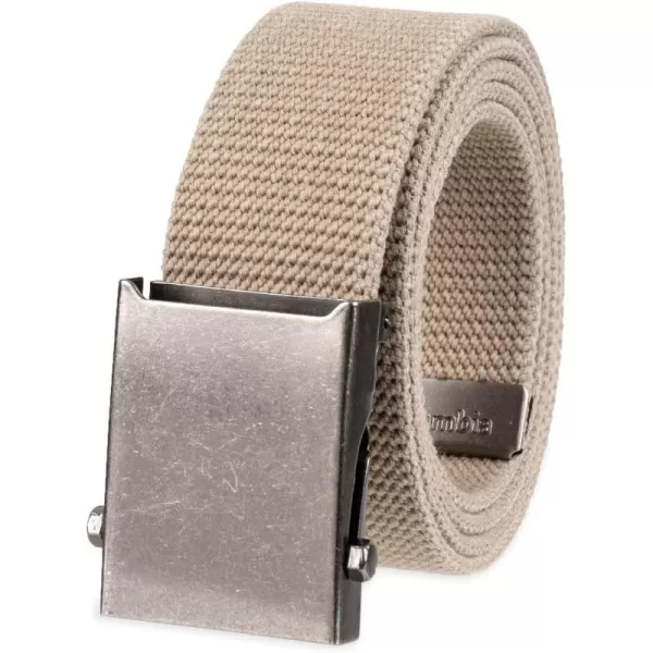 imageColumbia UnisexAdult Military Web BeltAdjustable One Size Cotton Strap and Metal Plaque Buckle1 Beige