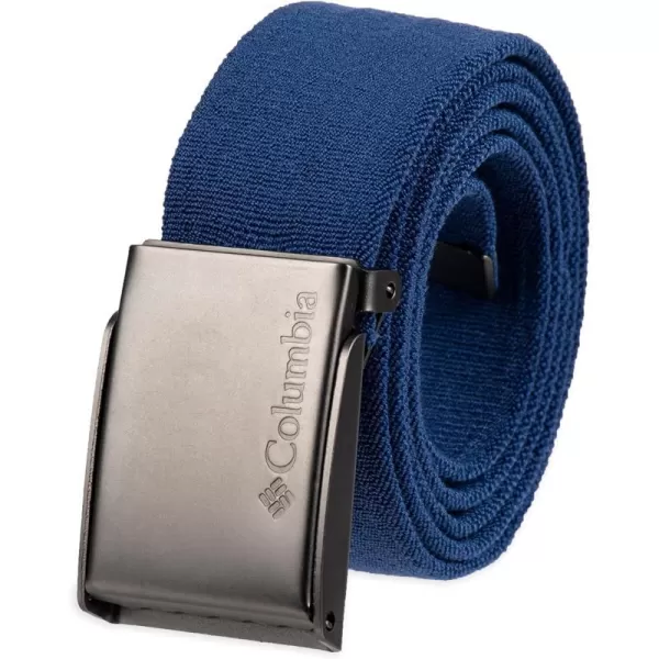 imageColumbia UnisexAdult Military Web BeltAdjustable One Size Cotton Strap and Metal Plaque Buckle1 Blue
