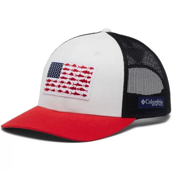 White/Collegiate Navy/Red Spark