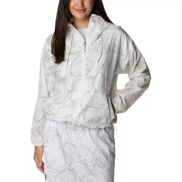 imageColumbia Womens Alpine Chill WindbreakerWhite Leafy Lines Print