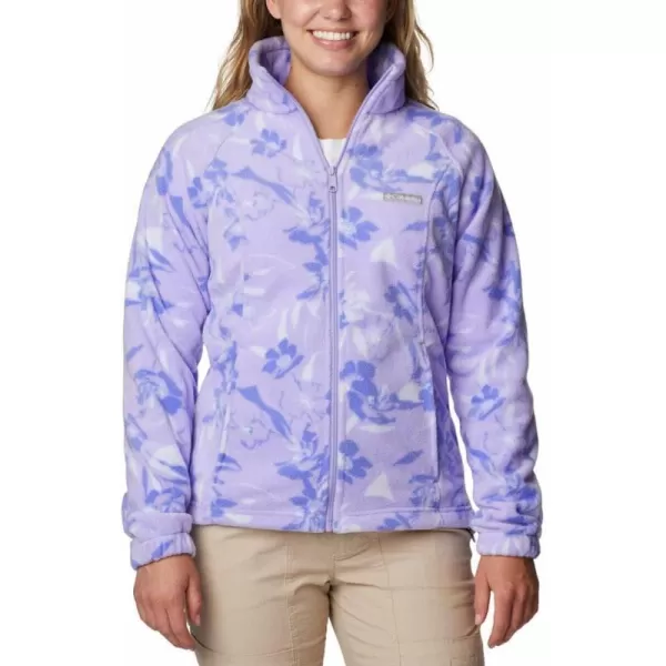 imageColumbia Womens Benton Springs Printed Full ZipFrosted PurplePop Flora Tonal