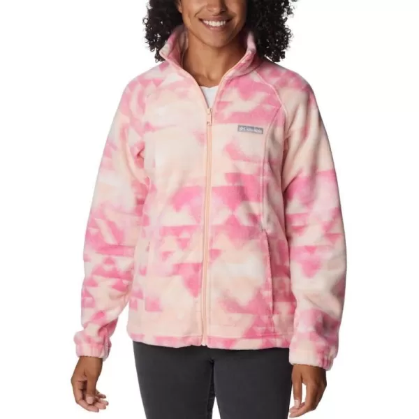 imageColumbia Womens Benton Springs Printed Full ZipPeach BlossomDistant Peaks