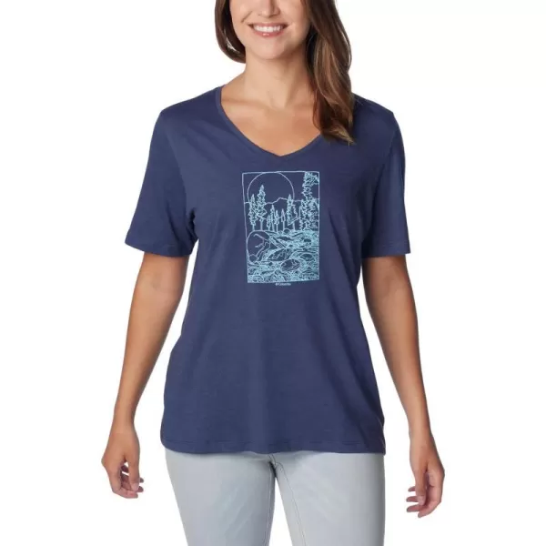 imageColumbia Womens Bluebird Day Relaxed V NeckNocturnal HeatherRocky Road