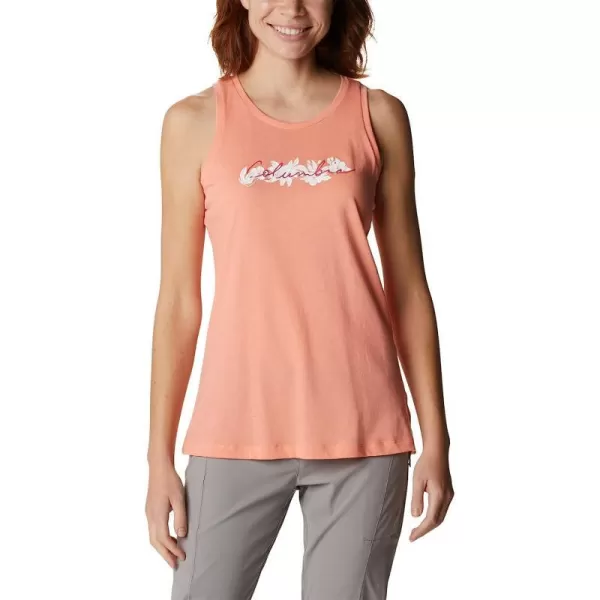 imageColumbia Womens Bluff Mesa Tank Top Lightweight Comfort StretchCoral Reef HeatherBranded Lakeshore