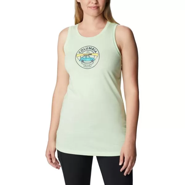 imageColumbia Womens Bluff Mesa Tank Top Lightweight Comfort StretchKey West HeatherJourney to Joy Graphic