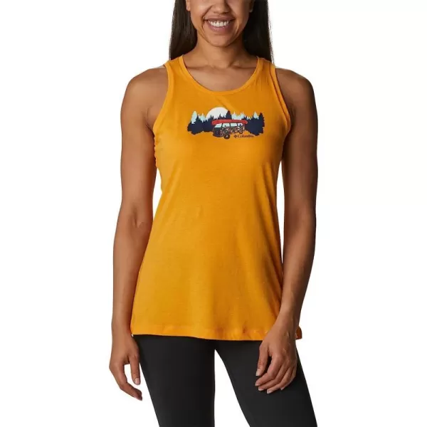 imageColumbia Womens Bluff Mesa Tank Top Lightweight Comfort StretchMango HeatherVan Life 3