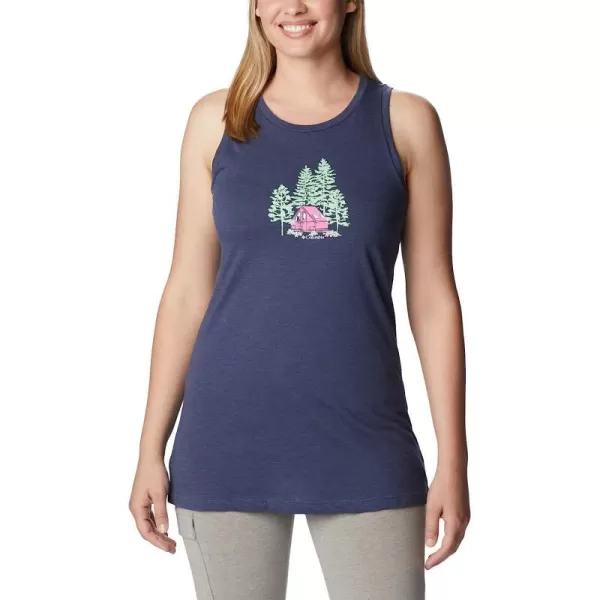 imageColumbia Womens Bluff Mesa Tank Top Lightweight Comfort StretchNocturnal HeatherBest Site Graphic