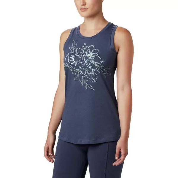 imageColumbia Womens Bluff Mesa Tank Top Lightweight Comfort StretchNocturnal HeatherFlower Power