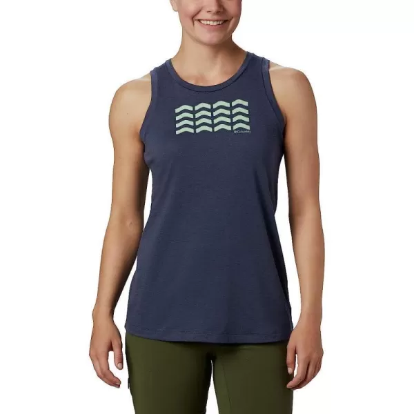 imageColumbia Womens Bluff Mesa Tank Top Lightweight Comfort StretchNocturnal HeatherWavy Way