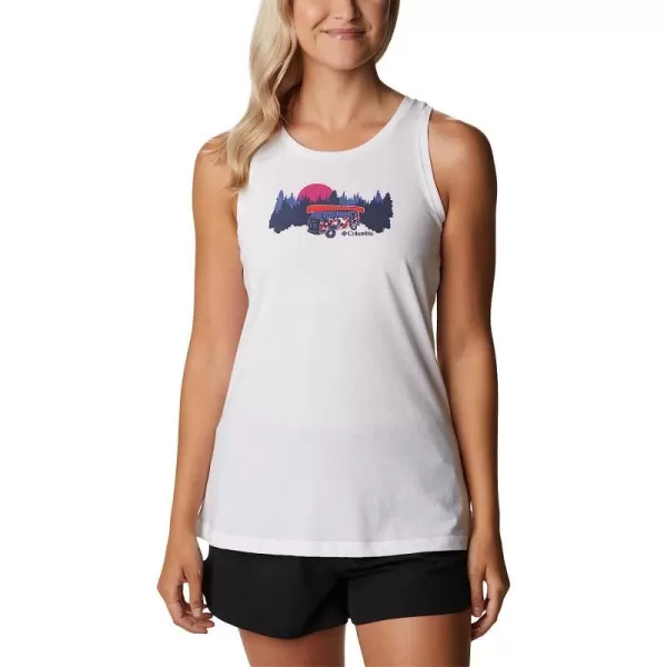imageColumbia Womens Bluff Mesa Tank Top Lightweight Comfort StretchWhiteVan Life 3