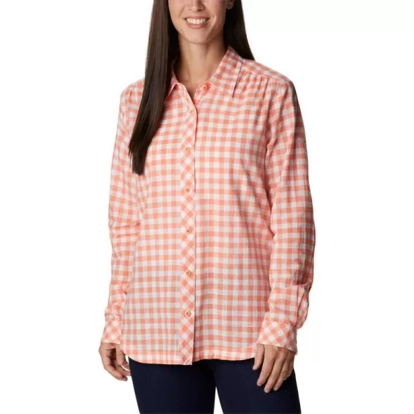 imageColumbia Womens Camp Henry Iii Ls ShirtCoral Reef Gingham