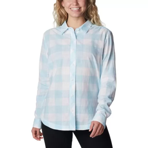 imageColumbia Womens Camp Henry Iii Ls ShirtSpring BlueBuffalo Check