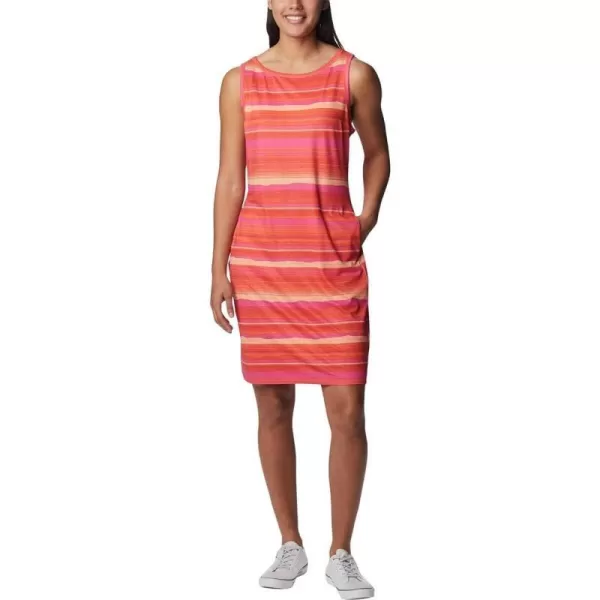 imageColumbia Womens Chill River Printed DressSunset OrangeHorizons Stripe