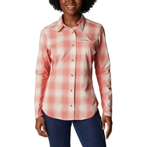 imageColumbia Womens Claudia Ridge Long Sleeve ShirtDark Coral Soft Ombre
