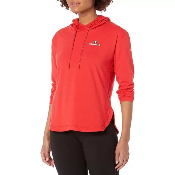 imageColumbia Womens Collegiate Sun Trek Hooded PulloverUga  Bright Red