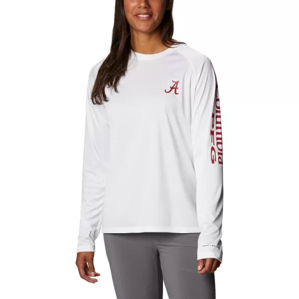 imageColumbia Womens Collegiate Tidal Tee Ls ShirtAlabama Crimson Tide Ala  WhiteRed Velvet