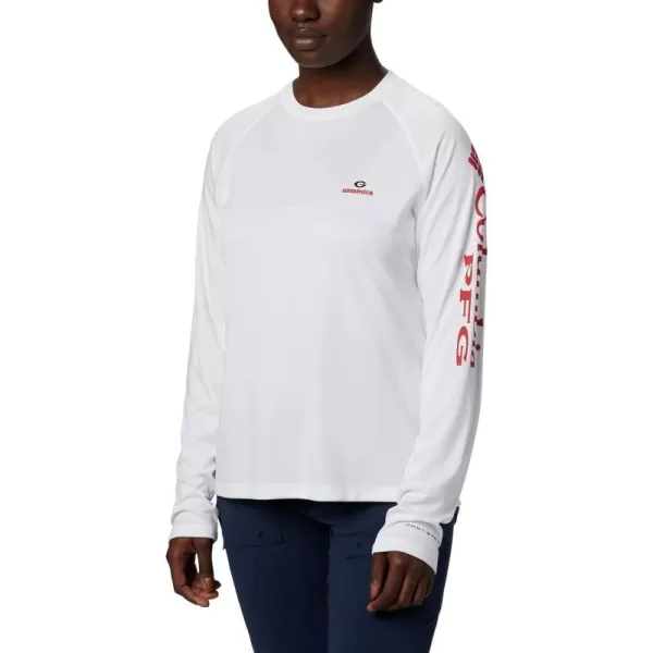 imageColumbia Womens Collegiate Tidal Tee Ls ShirtGeorgia Bulldogs Uga  WhiteBright Red
