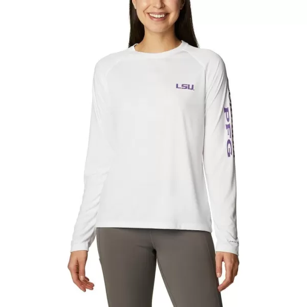 imageColumbia Womens Collegiate Tidal Tee Ls ShirtLSU Tigers Lsu  WhiteVivid Purple