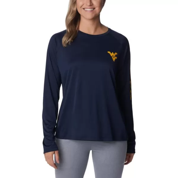 imageColumbia Womens Collegiate Tidal Tee Ls ShirtWest Virginia Mountaineers Wv  Collegiate NavyMlb Gold