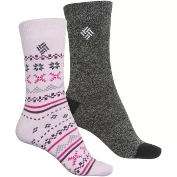 imageColumbia Womens Faire Isle Thermal Crew Socks 2 Pair Aura Womens Shoe 410Columbia Womens Faire Isle Thermal Crew Socks 2 Pair Aura Womens Shoe 410