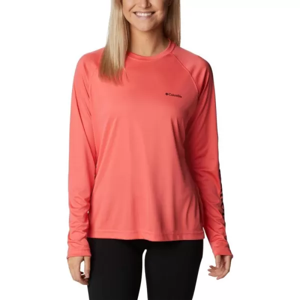 imageColumbia Womens Fork Stream Long Sleeve ShirtBlush PinkWhite Logo