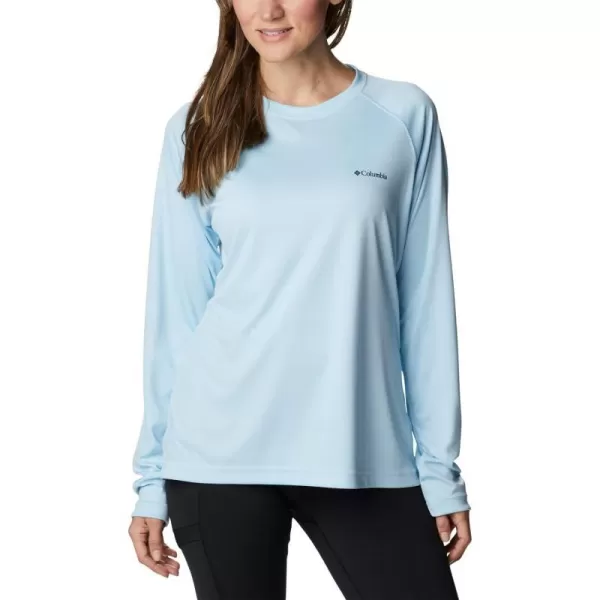 imageColumbia Womens Fork Stream Long Sleeve ShirtSpring BlueNocturnal Logo